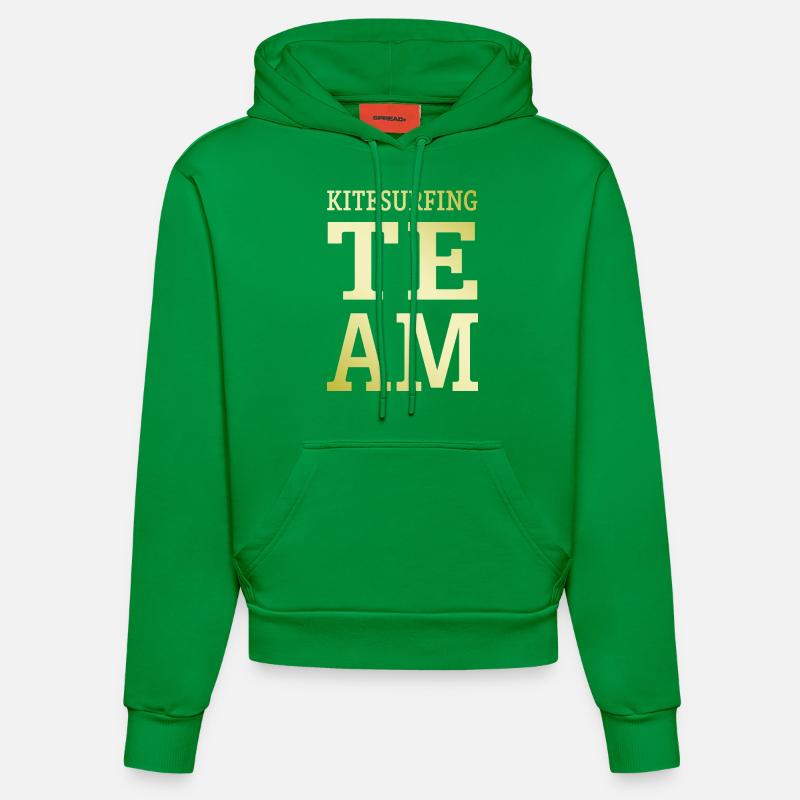 Équipe de kitesurf - Sweat à capuche bio ajusté fabriqué en UE - City Green