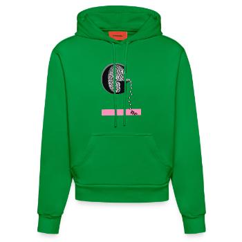 Gone in motion past lost - Organic Fitted Hoodie Made in EU - City Green - Front