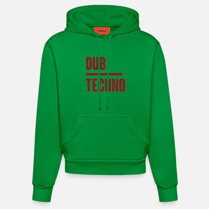 Dub Techno Mesh Neon - Sweat à capuche bio ajusté fabriqué en UE - City Green