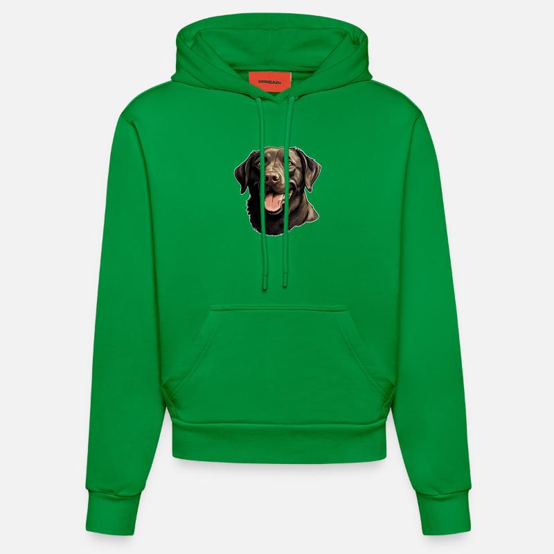 Labrador Retriever - Sweat à capuche bio ajusté fabriqué en UE - City Green