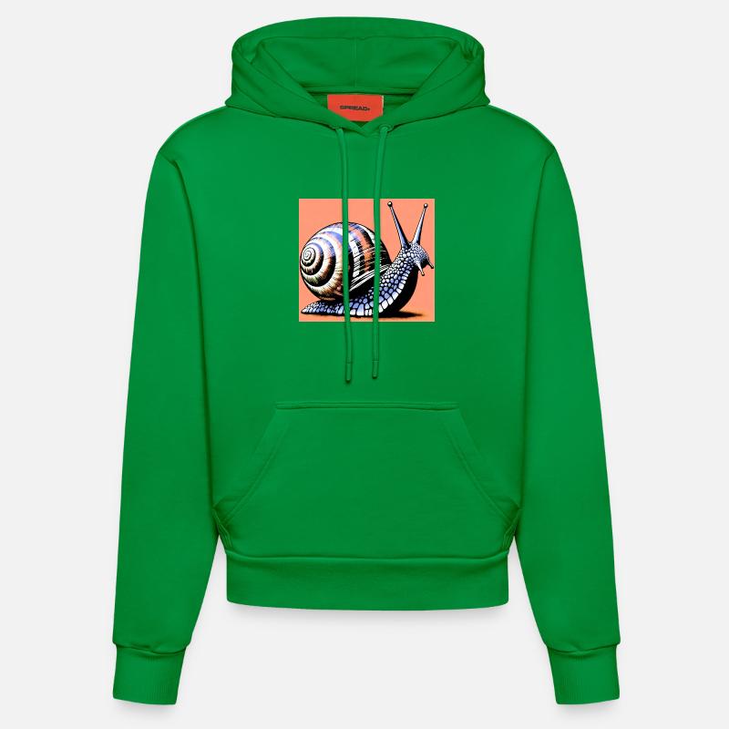 Escargot - Sweat à capuche bio ajusté fabriqué en UE - City Green