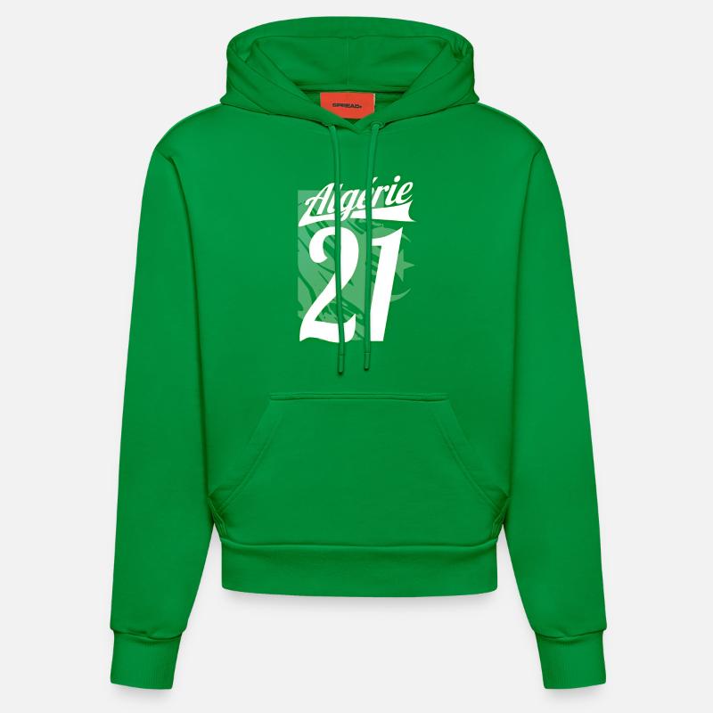 algérie Drapeau - Sweat à capuche bio ajusté fabriqué en UE - City Green