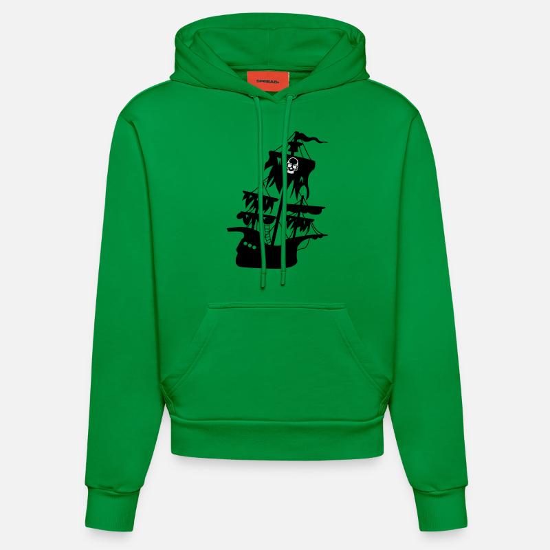 geisterschiff - Sweat à capuche bio ajusté fabriqué en UE - City Green