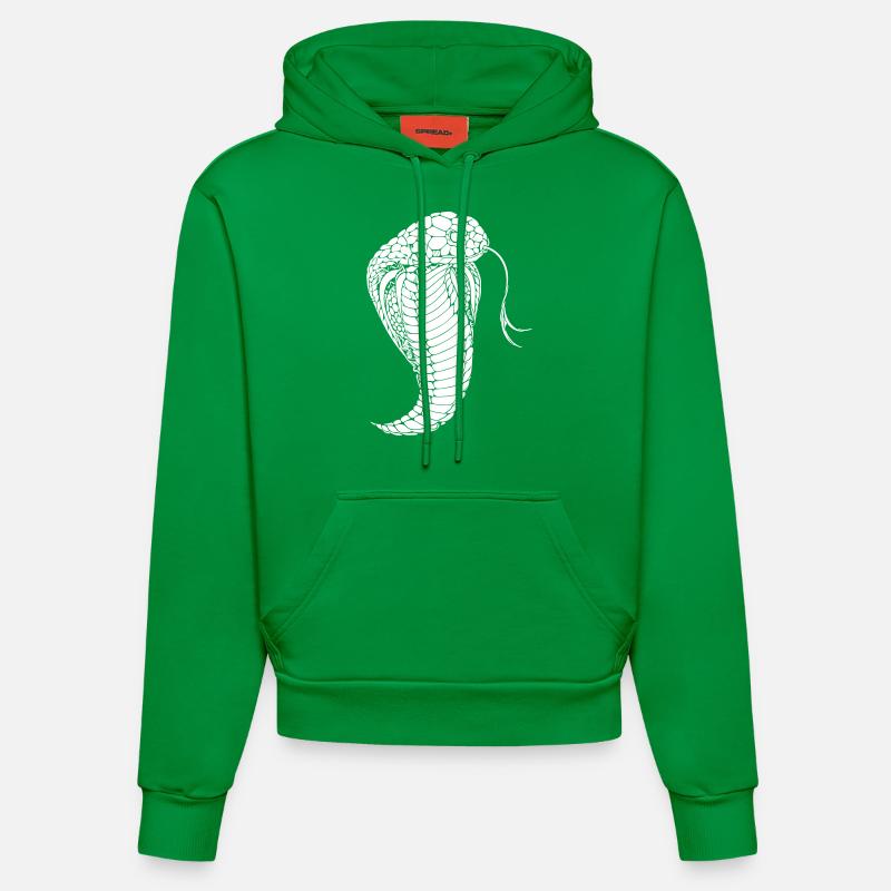 Serpent cobra serpent cobra - Sweat à capuche bio ajusté fabriqué en UE - City Green