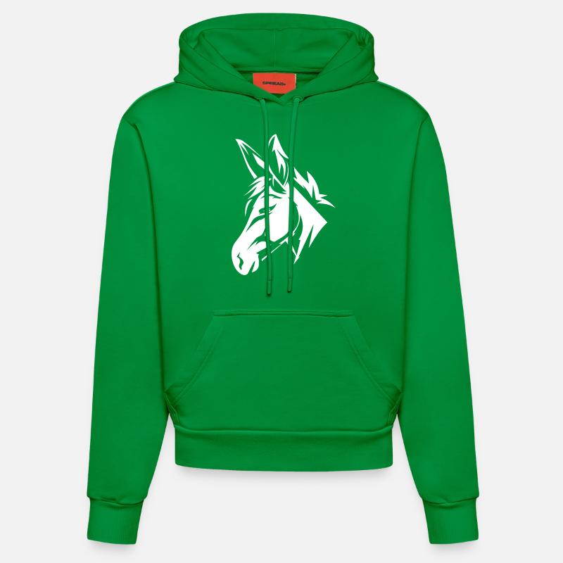 Âne - Sweat à capuche bio ajusté fabriqué en UE - City Green
