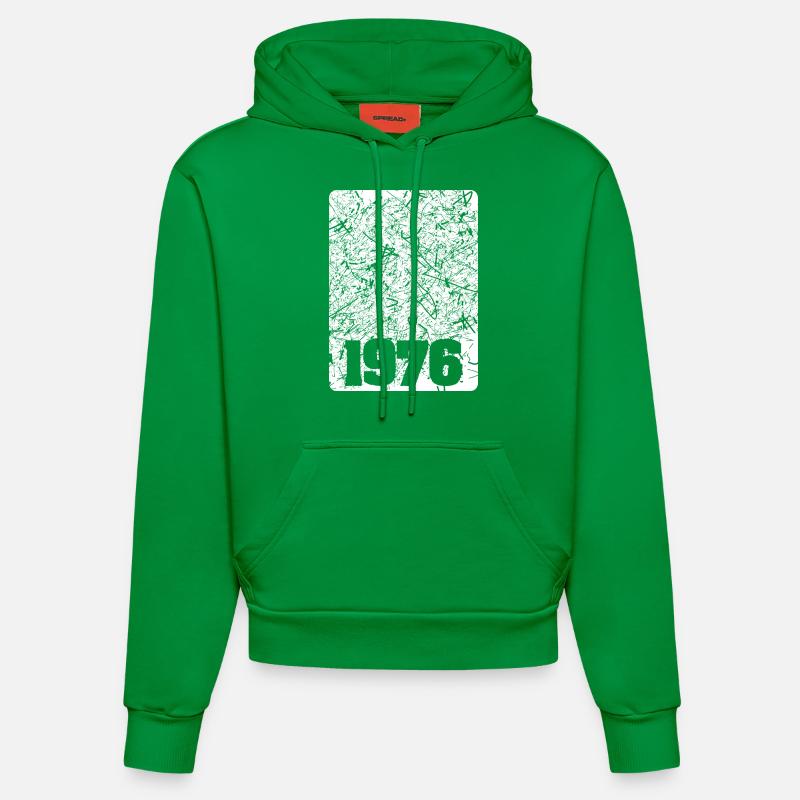 Numéro 1976 - Sweat à capuche bio ajusté fabriqué en UE - City Green