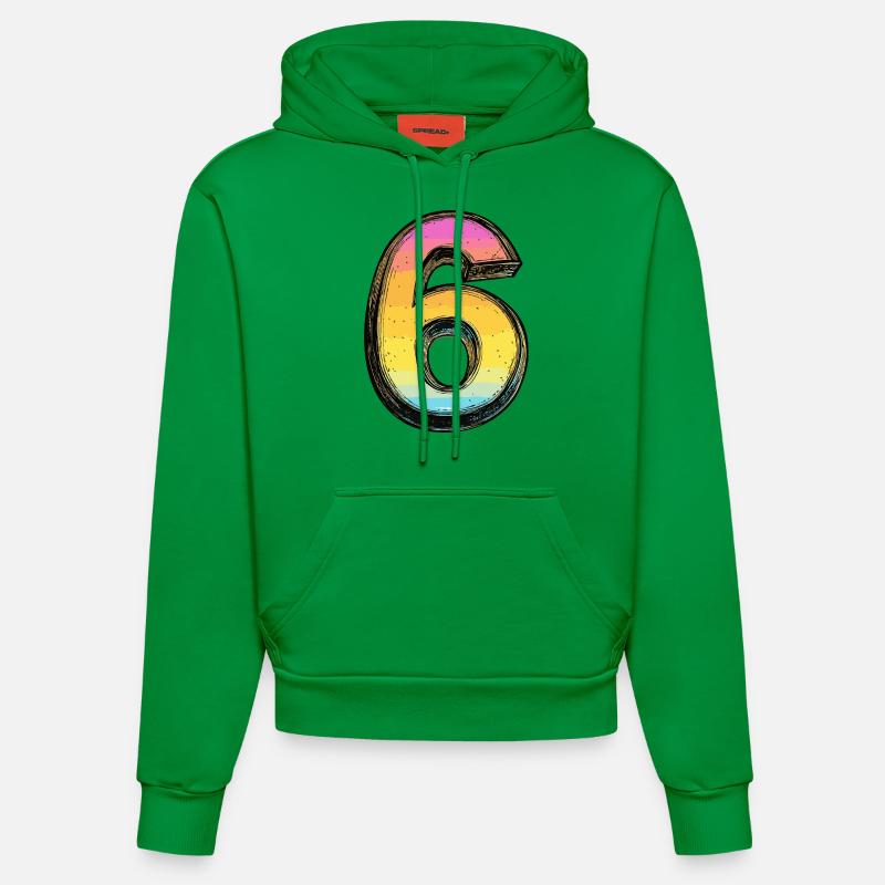 Bande dessinée à 6 chiffres - Sweat à capuche bio ajusté fabriqué en UE - City Green
