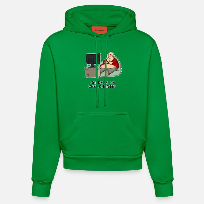 Daddeln_Spreadshirt - Sweat à capuche bio ajusté fabriqué en UE - City Green
