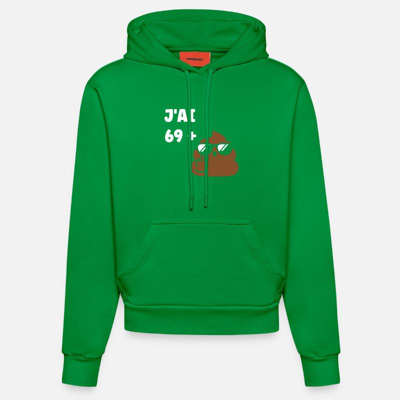 69 plus 1 - Sweat à capuche bio ajusté fabriqué en UE - City Green