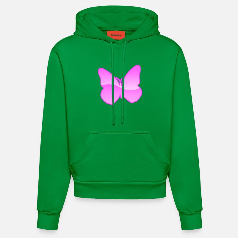 Papillon - Sweat à capuche bio ajusté fabriqué en UE - City Green