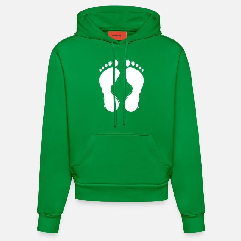 Empreinte empreinte conception blanc - Sweat à capuche bio ajusté fabriqué en UE - City Green