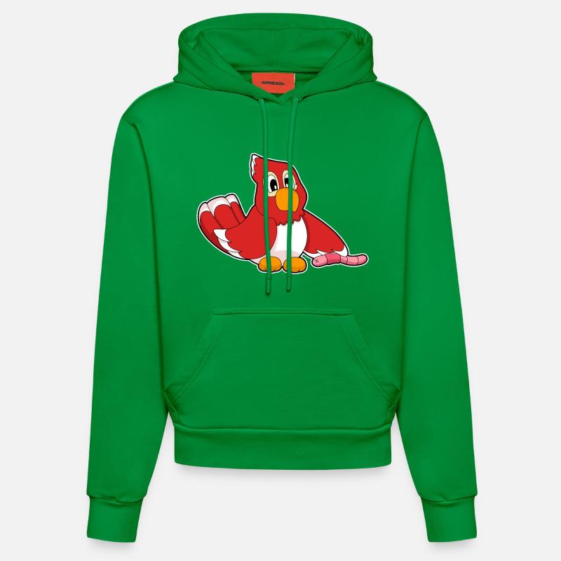 Ver perroquet - Sweat à capuche bio ajusté fabriqué en UE - City Green