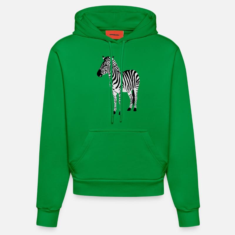 Zebra - Sweat à capuche bio ajusté fabriqué en UE - City Green