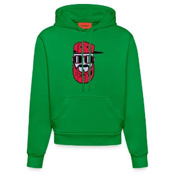 logo beard hiphop - Sweat à capuche bio ajusté fabriqué en UE - City Green - Devant
