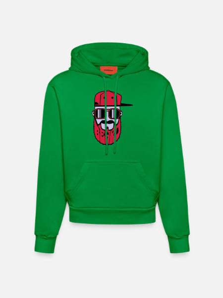 logo beard hiphop - Sweat à capuche bio ajusté fabriqué en UE - City Green
