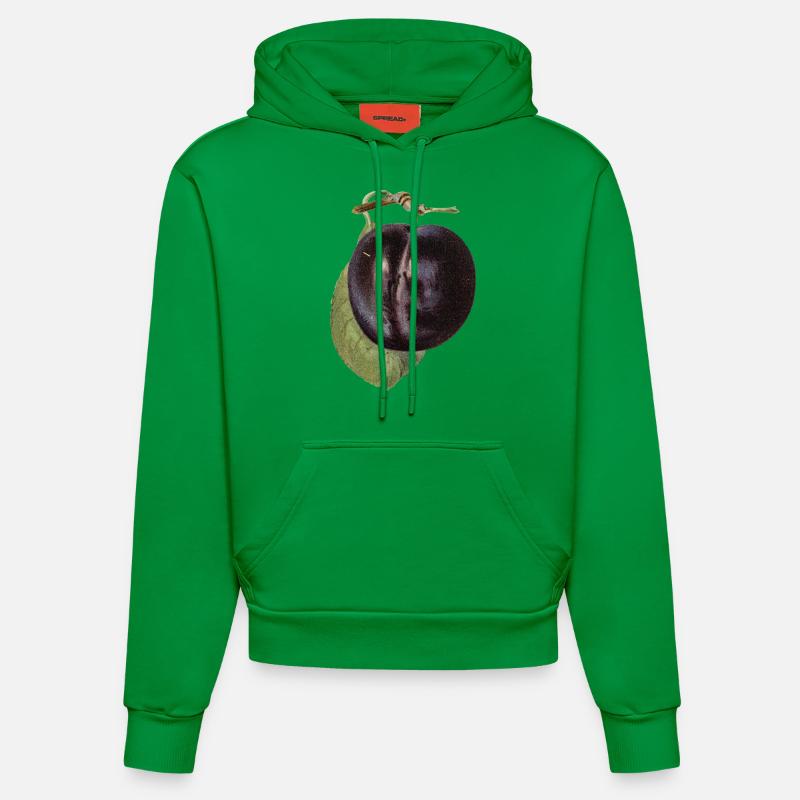 LA PRUNE 3 - Sweat à capuche bio ajusté fabriqué en UE - City Green