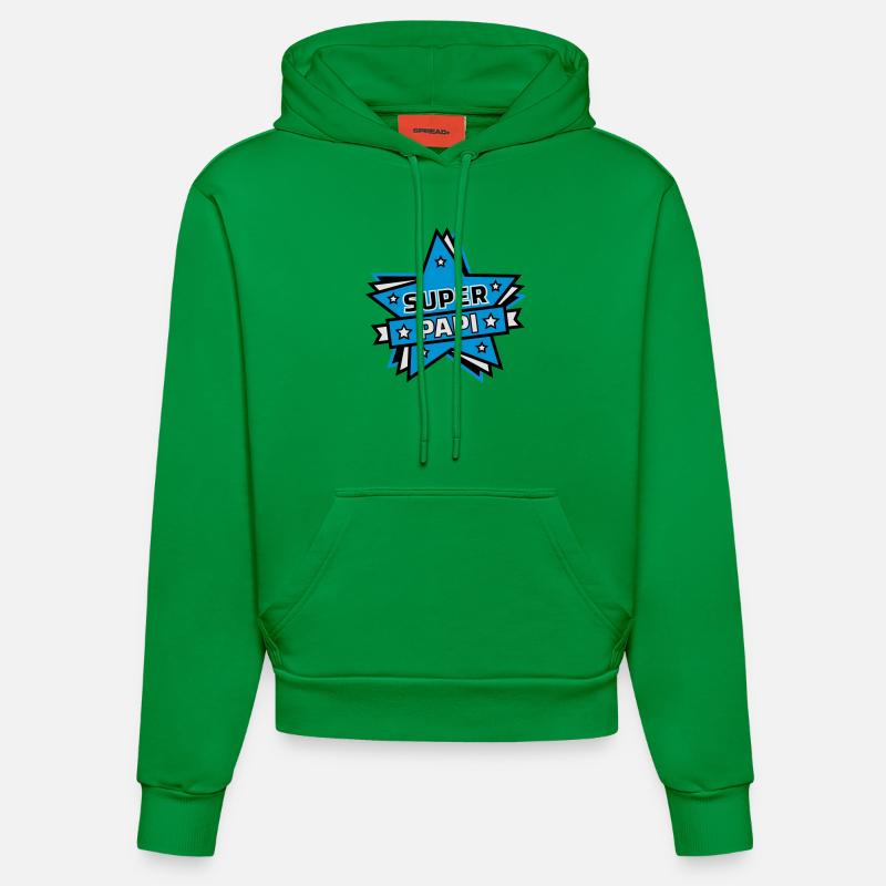 super papi - Sweat à capuche bio ajusté fabriqué en UE - City Green