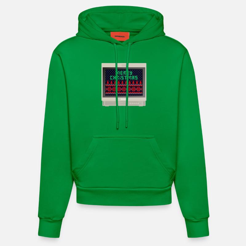 PVM Lover - Merry xmas - Sweat à capuche bio ajusté fabriqué en UE - City Green