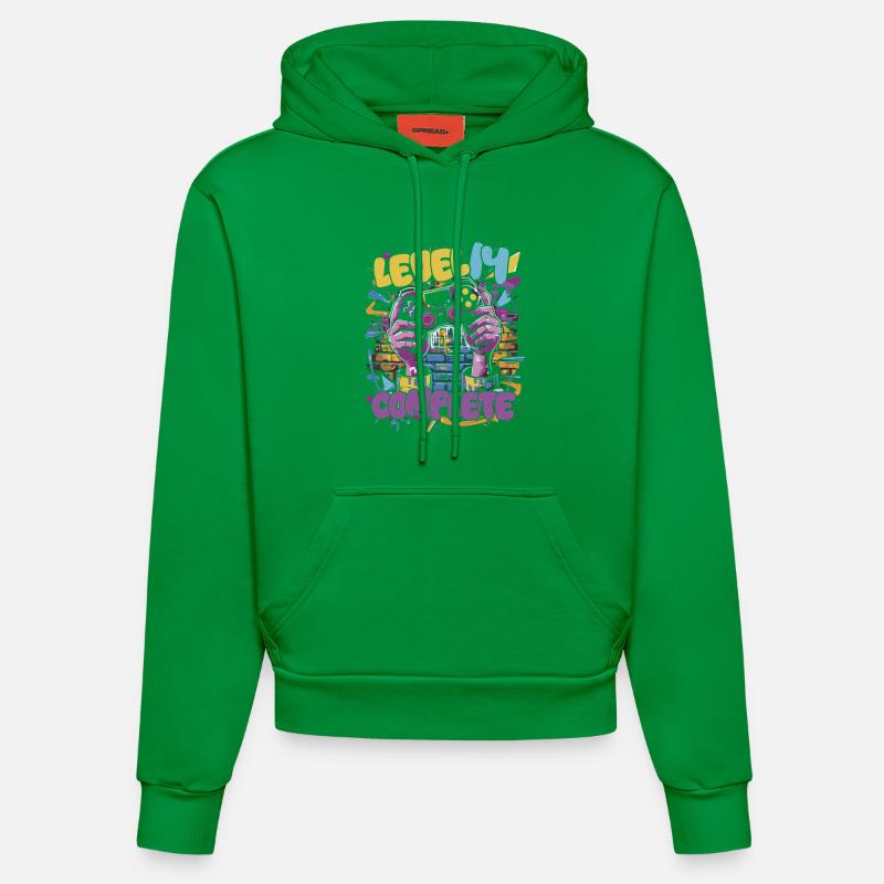 Graffiti de jeu complet niveau 14 - Sweat à capuche bio ajusté fabriqué en UE - City Green
