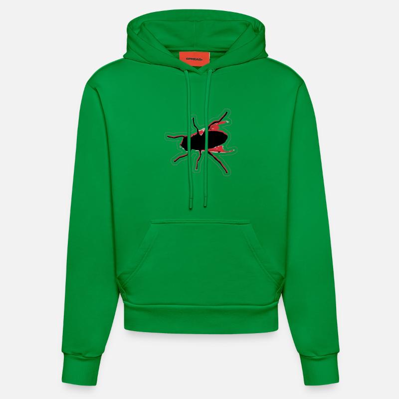 Pêche à la mouche n° 4 - Sweat à capuche bio ajusté fabriqué en UE - City Green