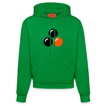 Table tennis balls Table tennis club Ping Pong - Organic Fitted Hoodie Made in EU - City Green - Front