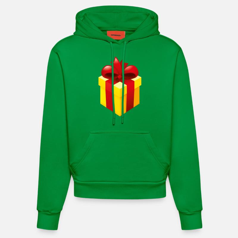 Smiley Present - Sweat à capuche bio ajusté fabriqué en UE - City Green
