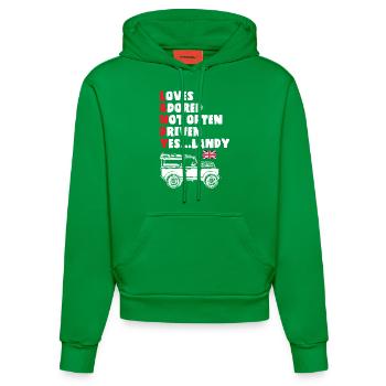 Son Landy - Sweat à capuche bio ajusté fabriqué en UE - City Green - Devant