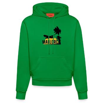 Mallorca Party Crew - Organic Fitted Hoodie Made in EU - City Green - Vorne