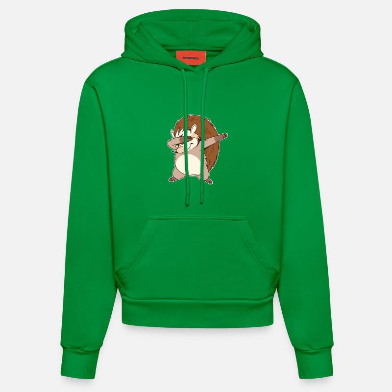 Dabbing hérisson - Sweat à capuche bio ajusté fabriqué en UE - City Green