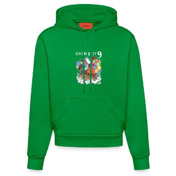9. Geburtstag Geburtstagskind Piratenschiff - Organic Fitted Hoodie Made in EU - City Green - Vorne