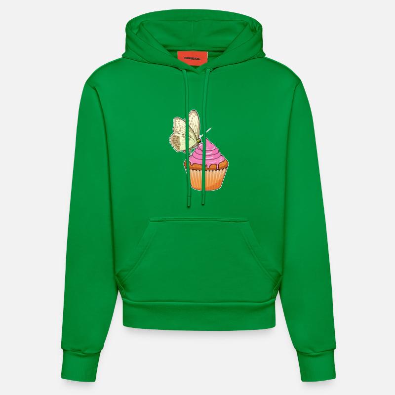 Muffin papillon - Sweat à capuche bio ajusté fabriqué en UE - City Green