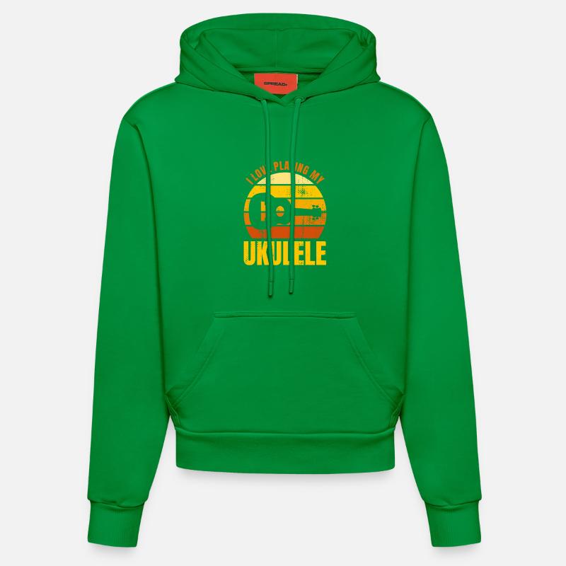 Dicton de motivation pour ukulélé - Sweat à capuche bio ajusté fabriqué en UE - City Green