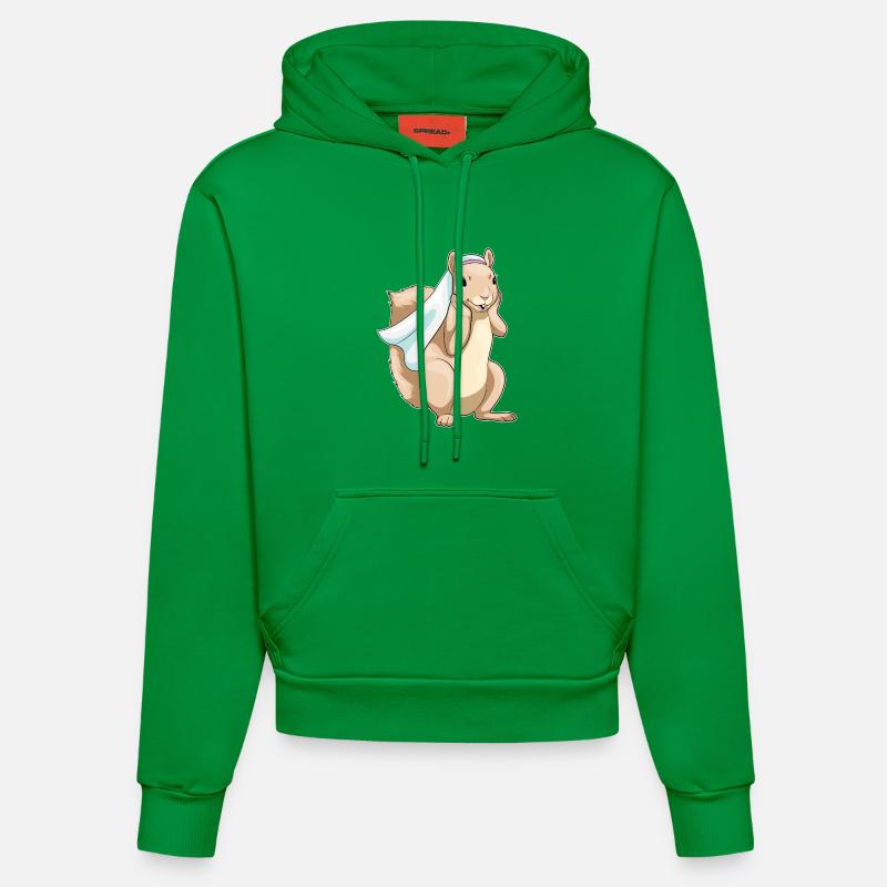 Écureuil mariée voile mariage - Sweat à capuche bio ajusté fabriqué en UE - City Green