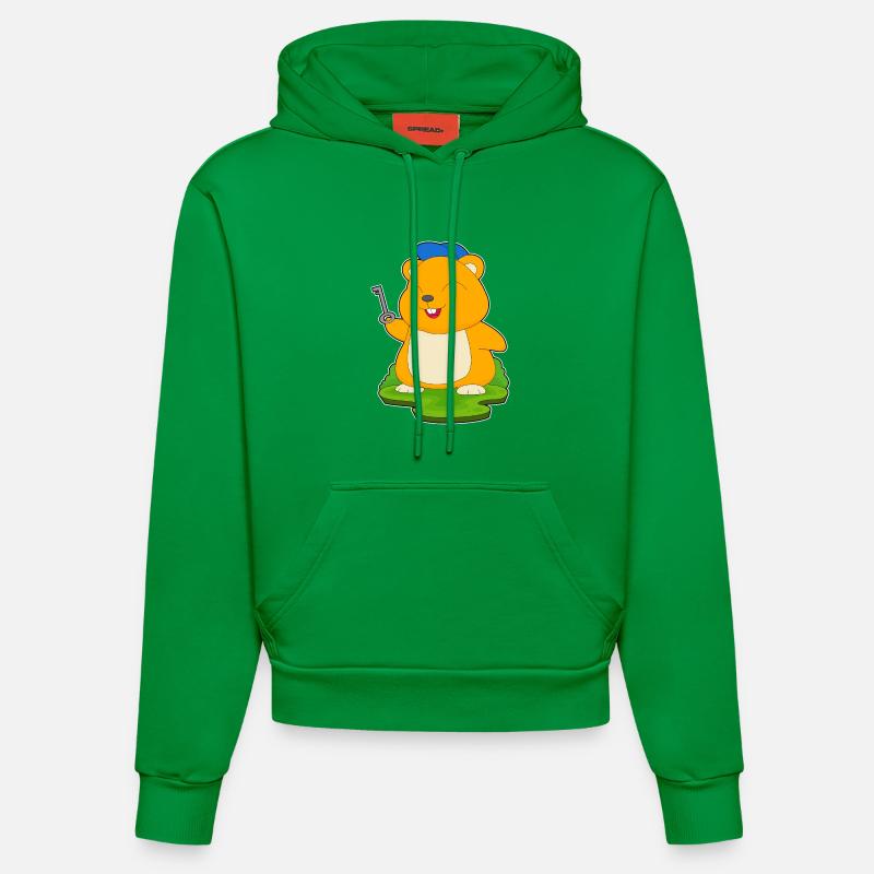 Clé du hamster - Sweat à capuche bio ajusté fabriqué en UE - City Green