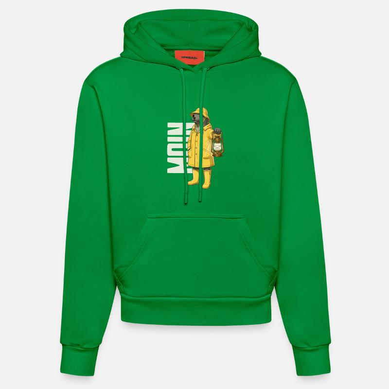 SCEAU DE MOUILLAGE EN VISON FRISON - Sweat à capuche bio ajusté fabriqué en UE - City Green