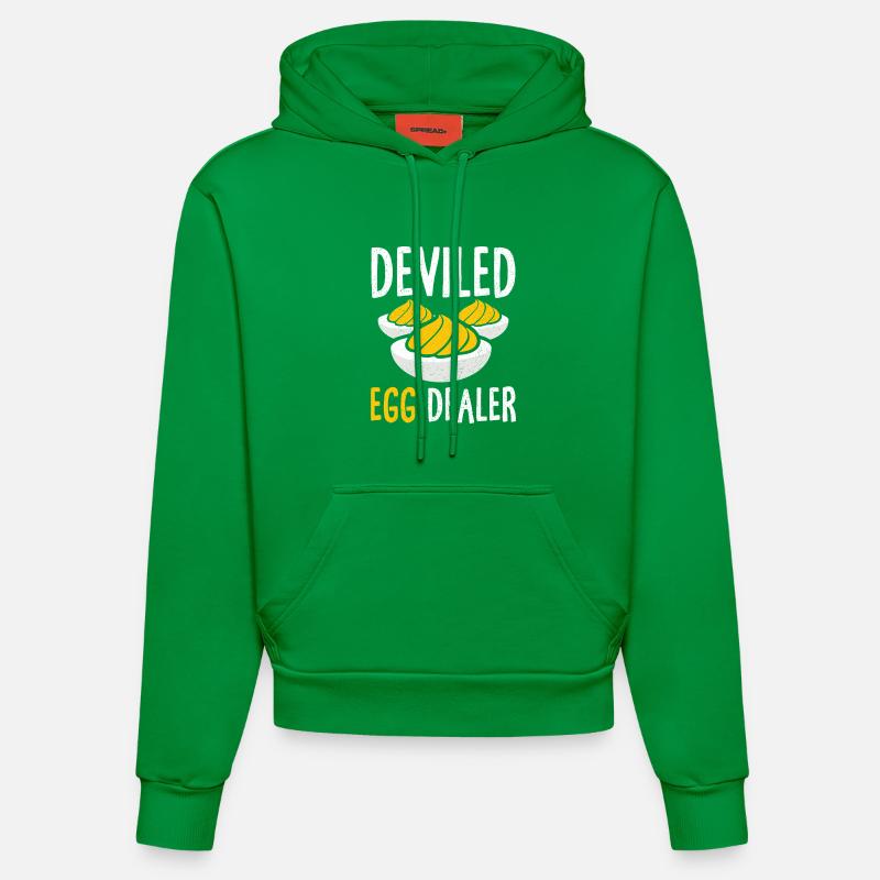 Stuffed Eggs Deviled Eggs Thanskgiving - Organic Fitted Hoodie Made in EU - City Green