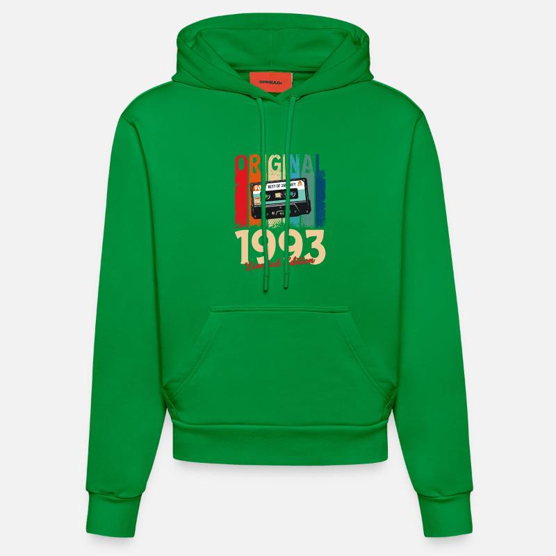 Cassette du 33e anniversaire janvier 1993 - Sweat à capuche bio ajusté fabriqué en UE - City Green
