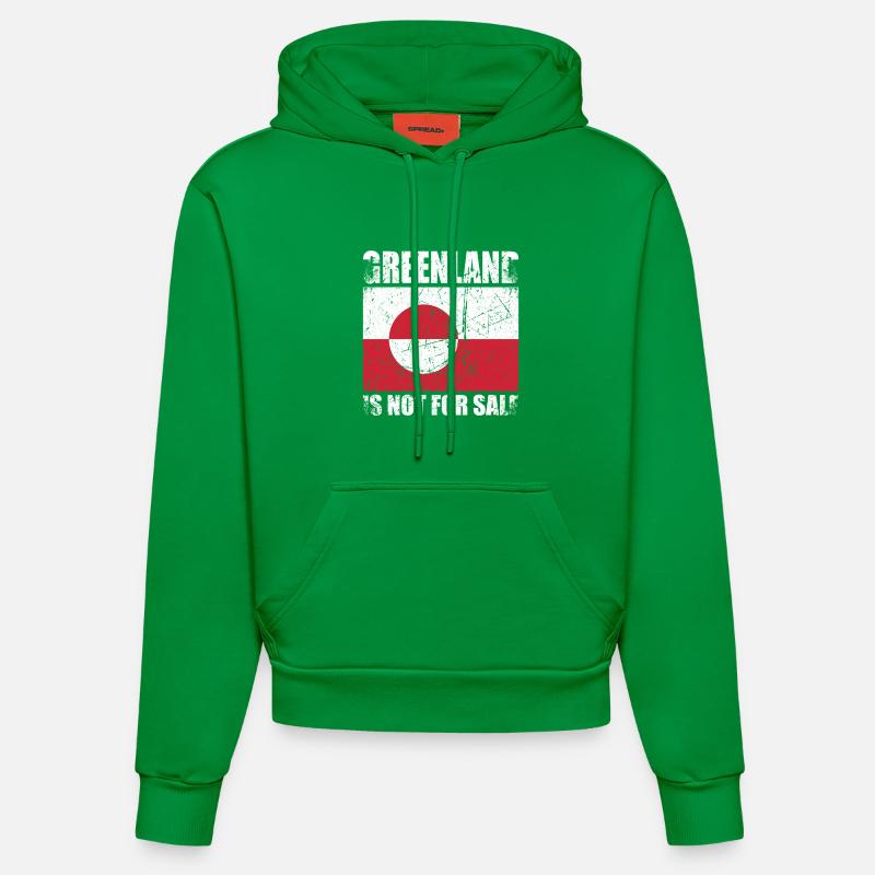 Le Groenland n’est pas à vendre - Sweat à capuche bio ajusté fabriqué en UE - City Green