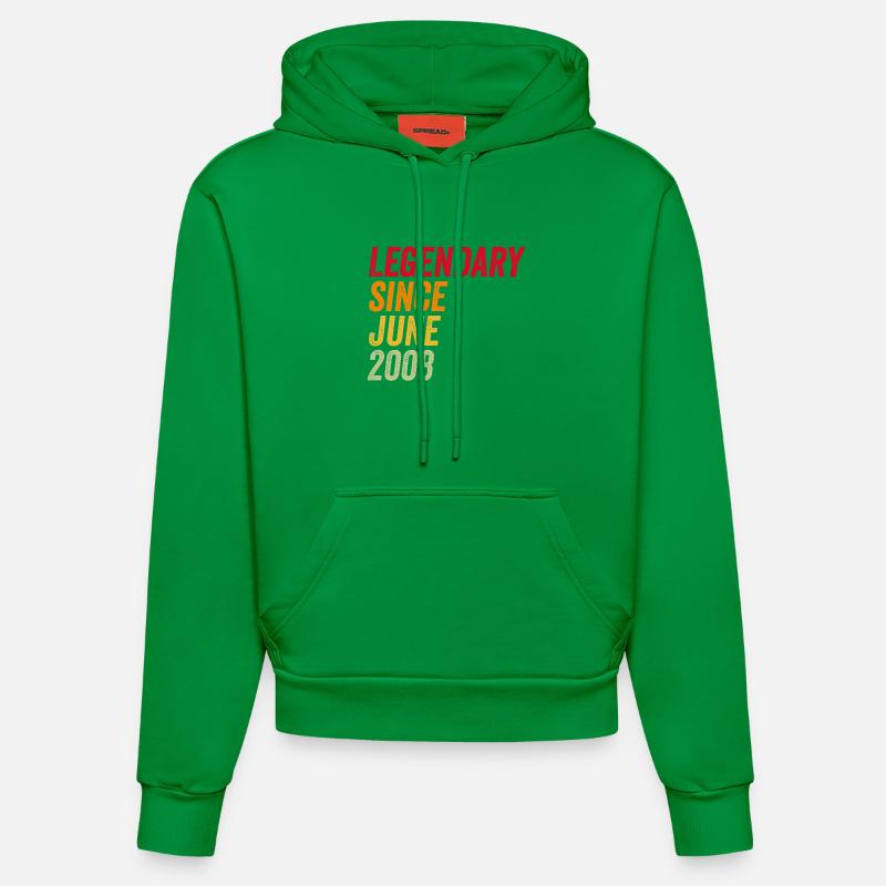 18e anniversaire 18 ans juin 2008 - Sweat à capuche bio ajusté fabriqué en UE - City Green