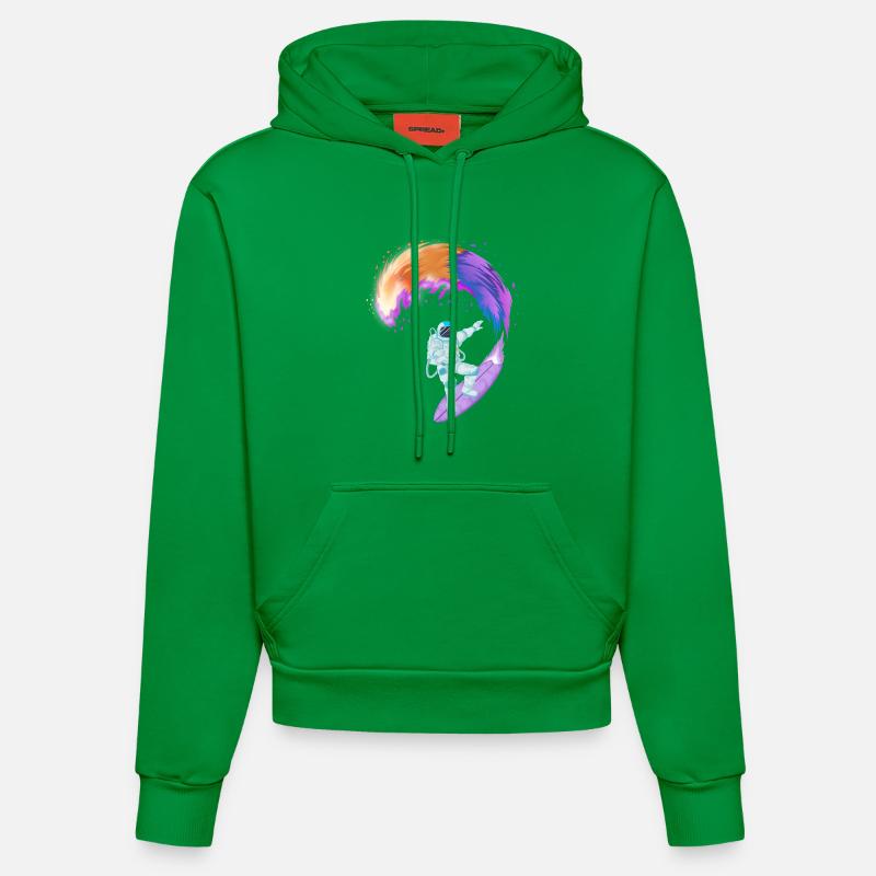 Chemise spatiale de surf d’astronaute - Sweat à capuche bio ajusté fabriqué en UE - City Green