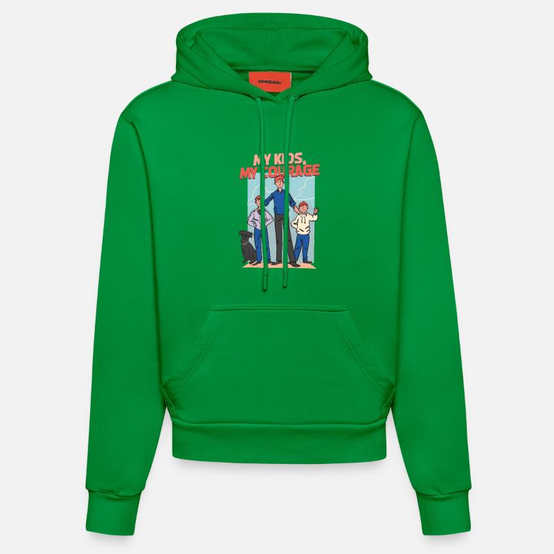 Père célibataire Père célibataire - Sweat à capuche bio ajusté fabriqué en UE - City Green