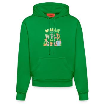 Uncle of the Wild One - Organic Fitted Hoodie Made in EU - City Green - Front