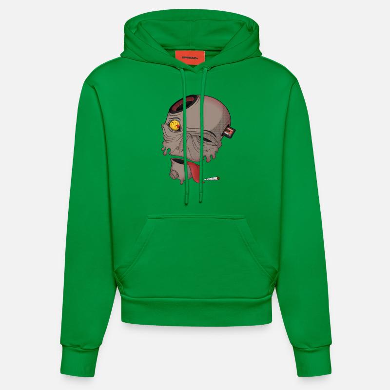 Crâne de surcharge audio - Sweat à capuche bio ajusté fabriqué en UE - City Green