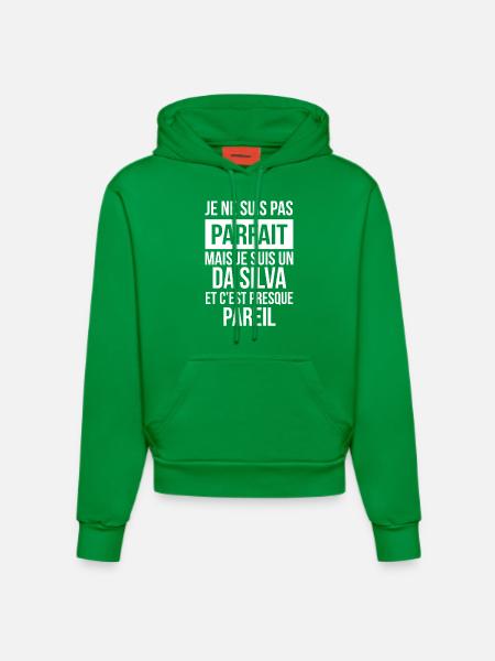 Nom De Famille - DA SILVA - Sweat à capuche bio ajusté fabriqué en UE - City Green