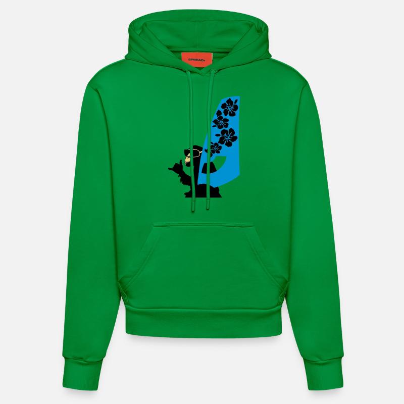 planche à voile - Sweat à capuche bio ajusté fabriqué en UE - City Green