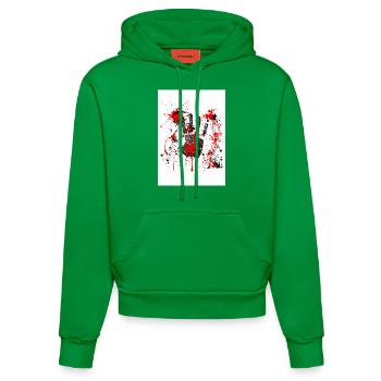 1000005585 - Sweat à capuche bio ajusté fabriqué en UE - City Green - Devant