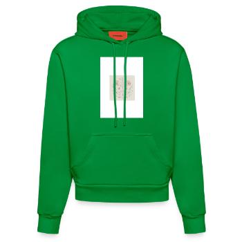 Love flowers - Organic Fitted Hoodie Made in EU - City Green - Vorne