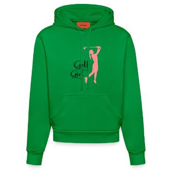 golf frauen - Organic Fitted Hoodie Made in EU - City Green - Vorne