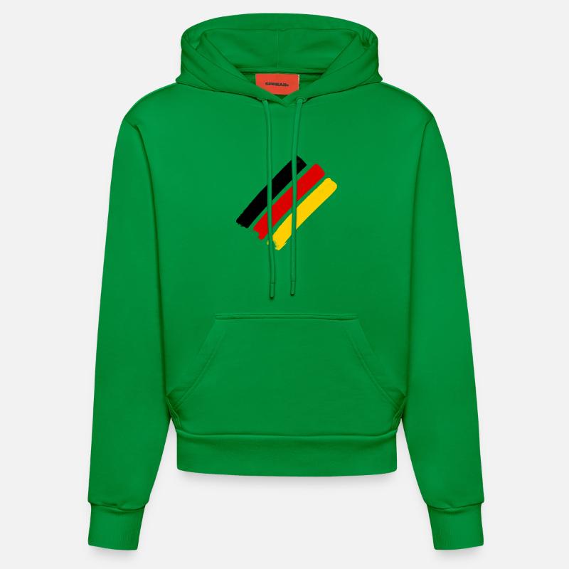Drapeau allemand - Sweat à capuche bio ajusté fabriqué en UE - City Green