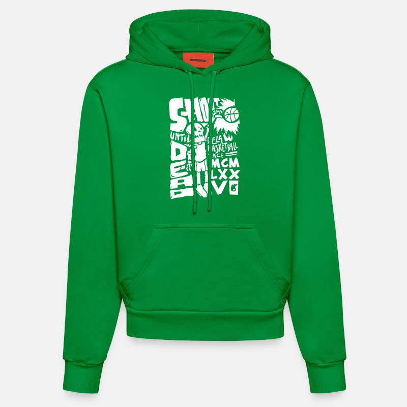 shoot until dead - Sweat à capuche bio ajusté fabriqué en UE - City Green